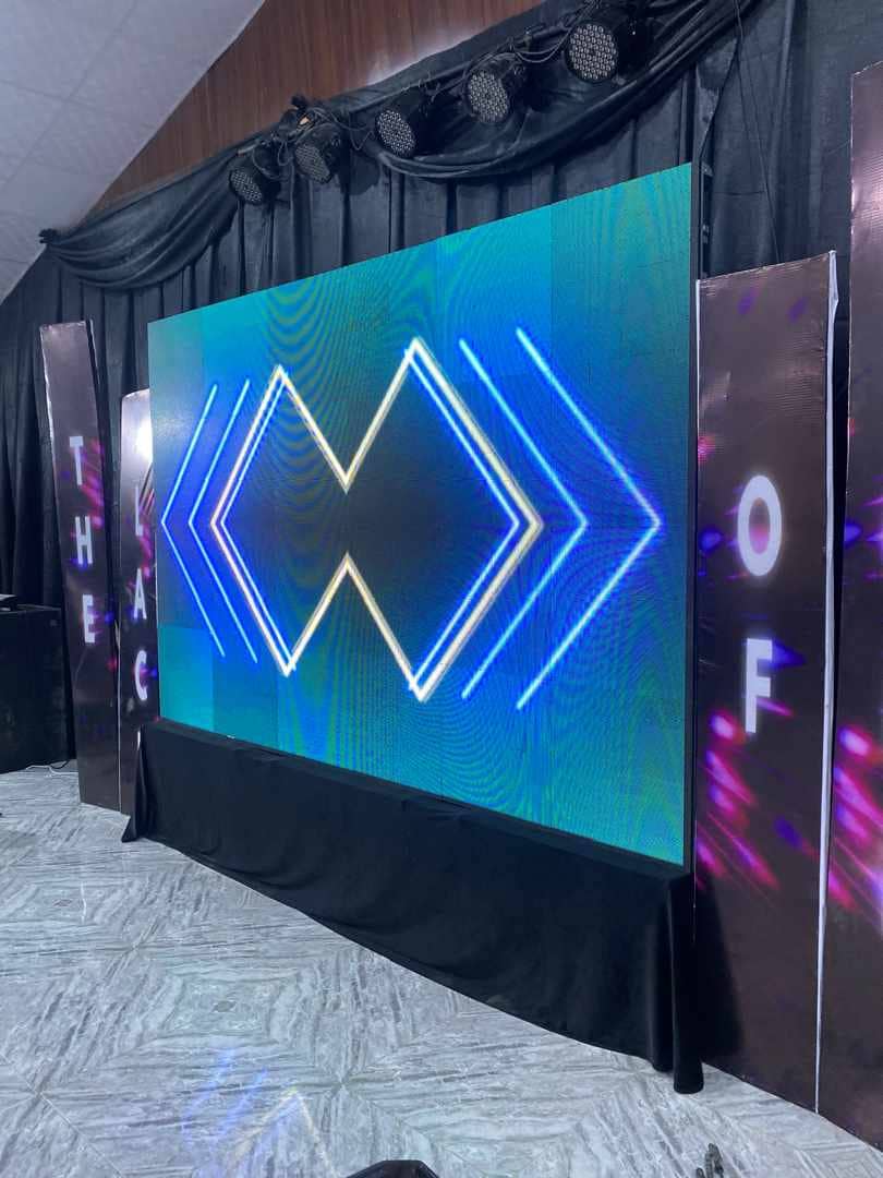 The Myba brand displayed on one of the company's own LED screens